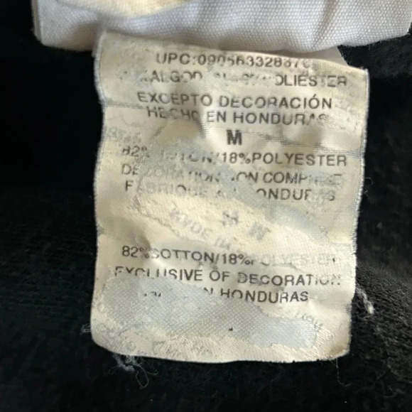 Champion Vintage Black Reverse Weave Hoodie Sweatshirt Size Medium - Picture 3 of 7